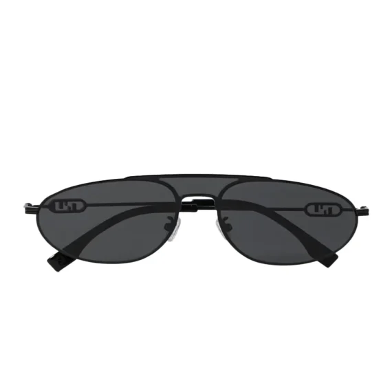 FENDI EYEWEAR O'Lock Aviator-Style Metal Sunglasses