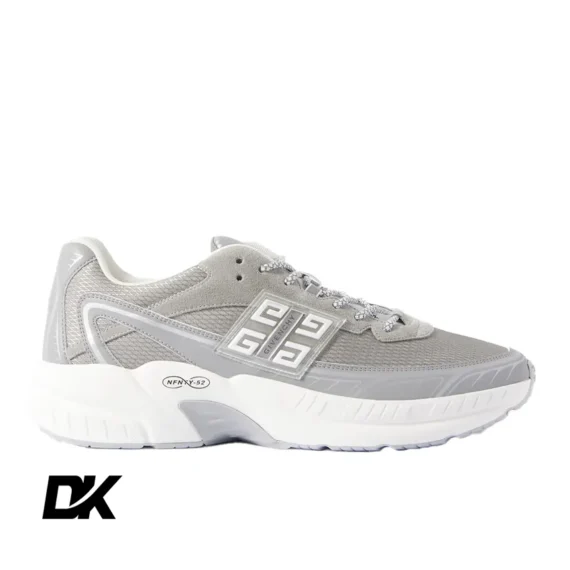 GIVENCHY NFNTY-52 Logo-Appliquéd Suede, Mesh and Leather Sneakers