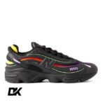 New Balance M1000 Embroidered Reflective Faux Leather and Mesh Sneakers COLOUR BLACK