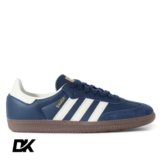 Adidas Originals Samba OG Suede-Trimmed Leather Sneakers Colour: Navy