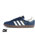 Adidas Originals Samba OG Suede-Trimmed Leather Sneakers Colour: Navy