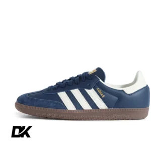 Adidas Originals Samba OG Suede-Trimmed Leather Sneakers Colour: Navy